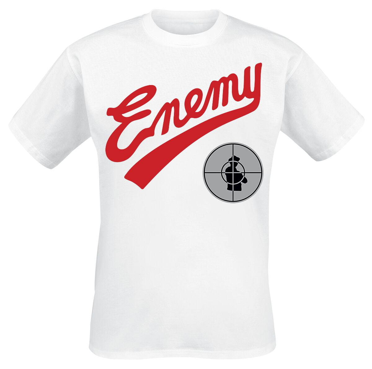 Public Enemy T-Shirt - Enemy Target - S to L - for Men - white - 100% cotton T-Shirts Band Merchandise