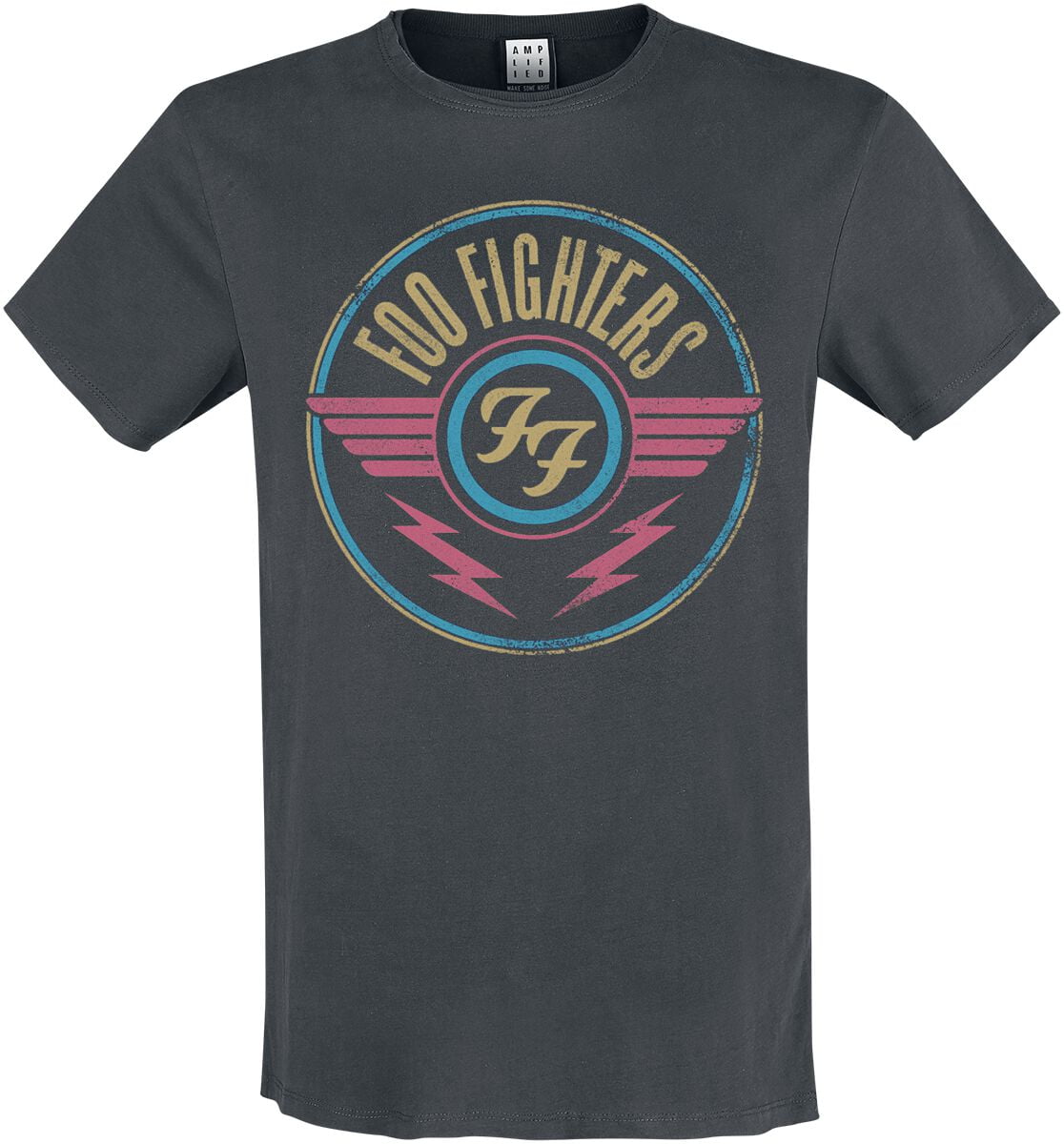 Foo Fighters T-Shirt - Amplified Collection - Air - S to 3XL - for Men - charcoal - 100% cotton T-Shirts Band Merchandise