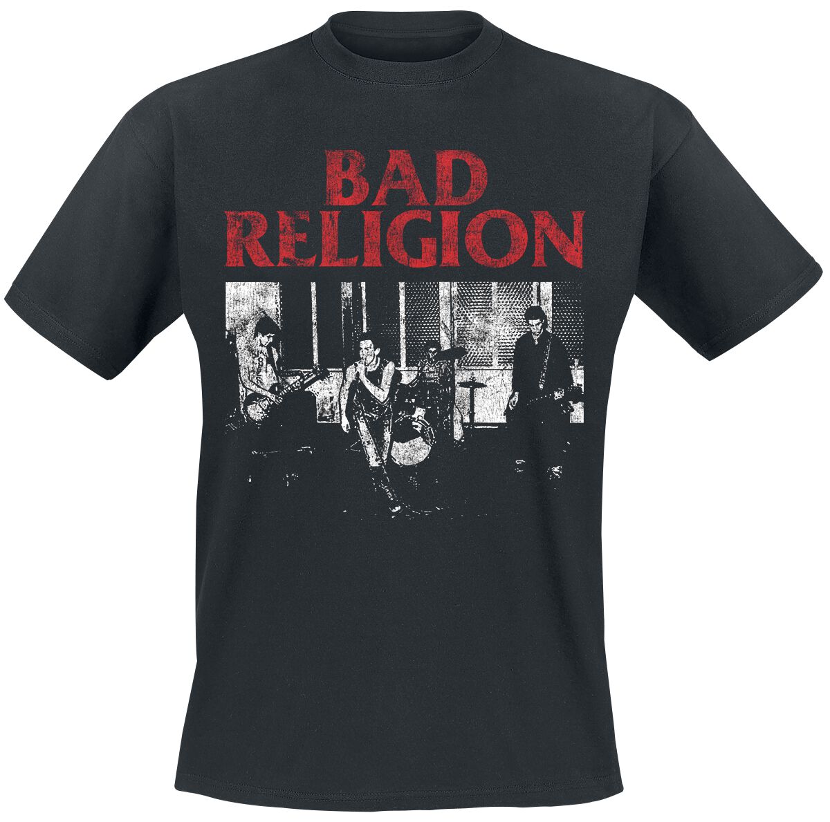 Bad Religion T-Shirt - Live 1980 - S to XXL - for Men - black - 100% cotton T-Shirts Band Merchandise