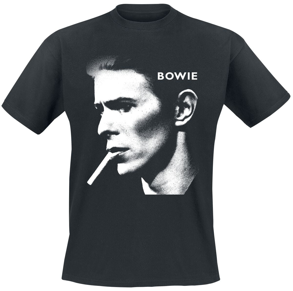 David Bowie T-Shirt - Grainy Smoke - S to XXL - for Men - black - 100% cotton T-Shirts Band Merchandise