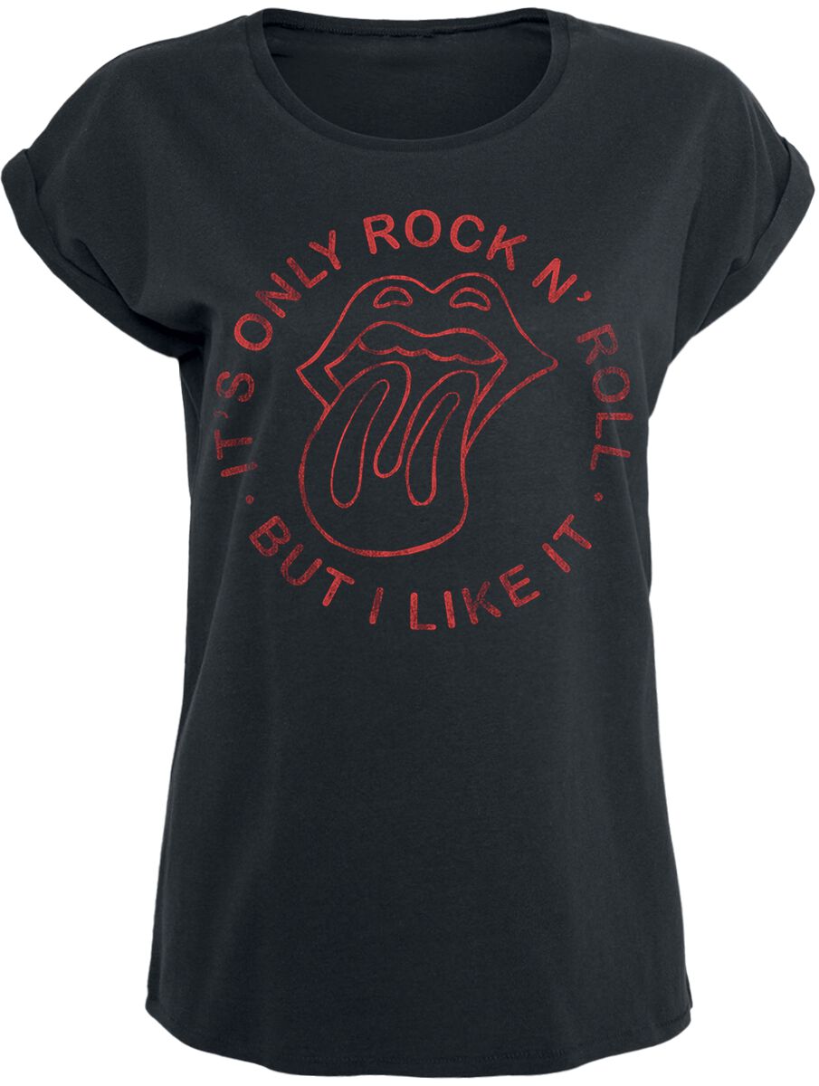 The Rolling Stones T-Shirt - Vintage Rock N Roll Tongue - S to XXL - for Women - black - 100% cotton T-Shirts Band Merchandise