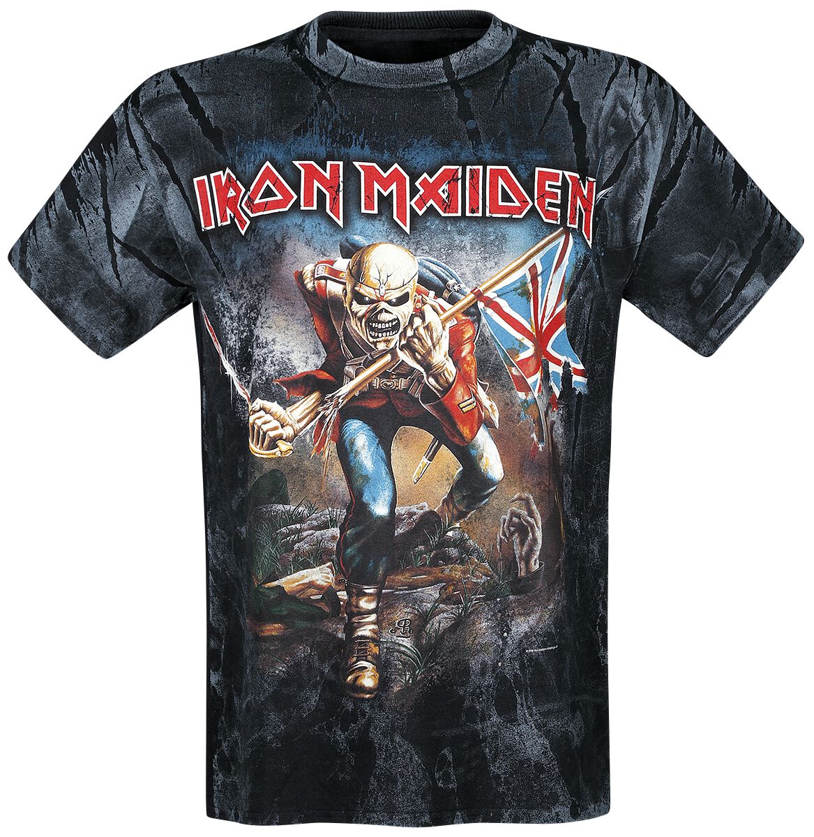 Iron Maiden T-Shirt - The Trooper Allover - S to XXL - for Men - Allover - 100% cotton T-Shirts Band Merchandise