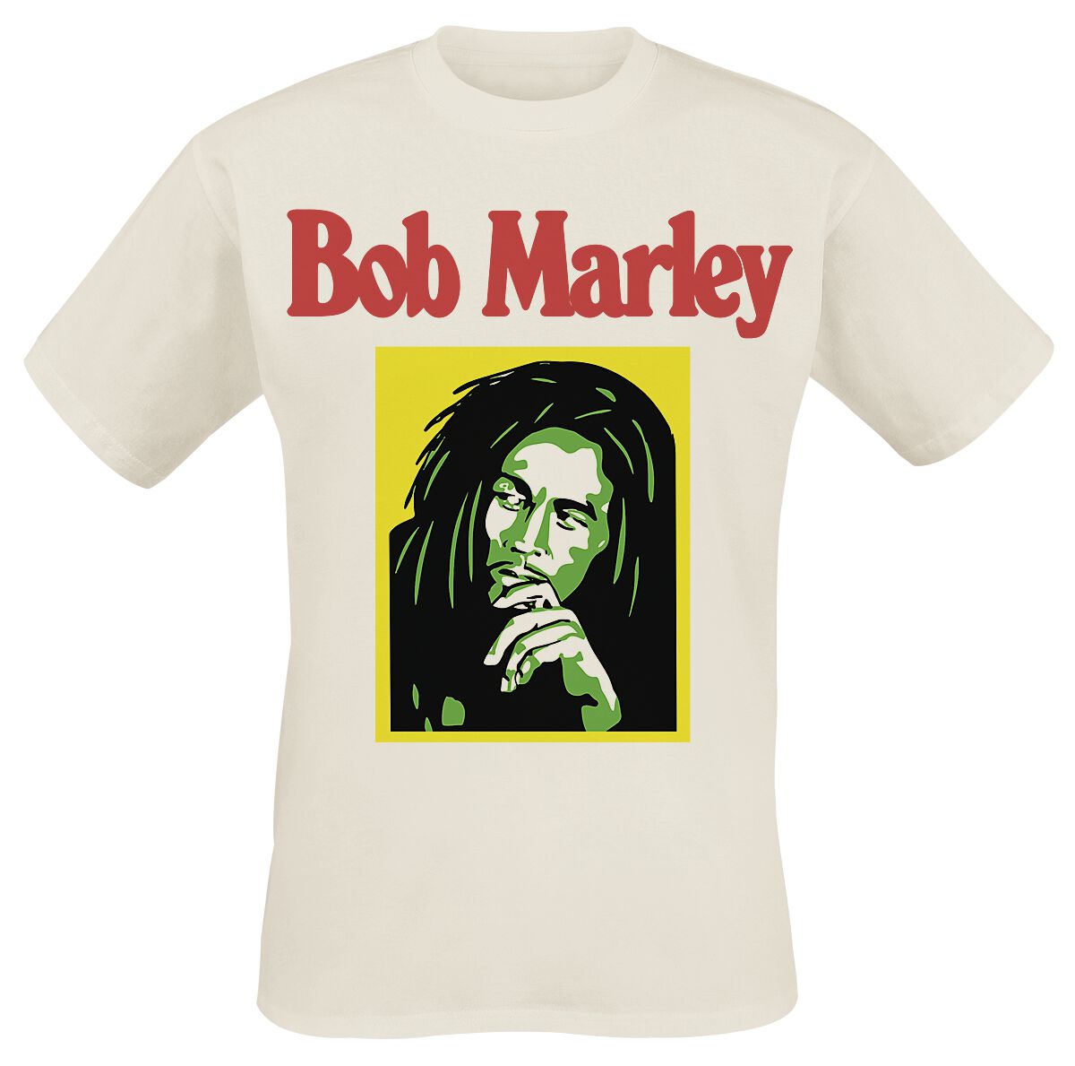 Bob Marley T-Shirt - Rasta Coloured - S to XXL - for Men - natural - 100% cotton T-Shirts Band Merchandise