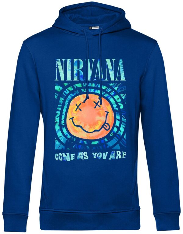 Nirvana Hooded sweater - Abstract Water - S to XL - for Men - blue - 80% cotton (organic), 20% polyester (recycled) Hooded sweaters & -jackets Band Merchandise - Image 1
