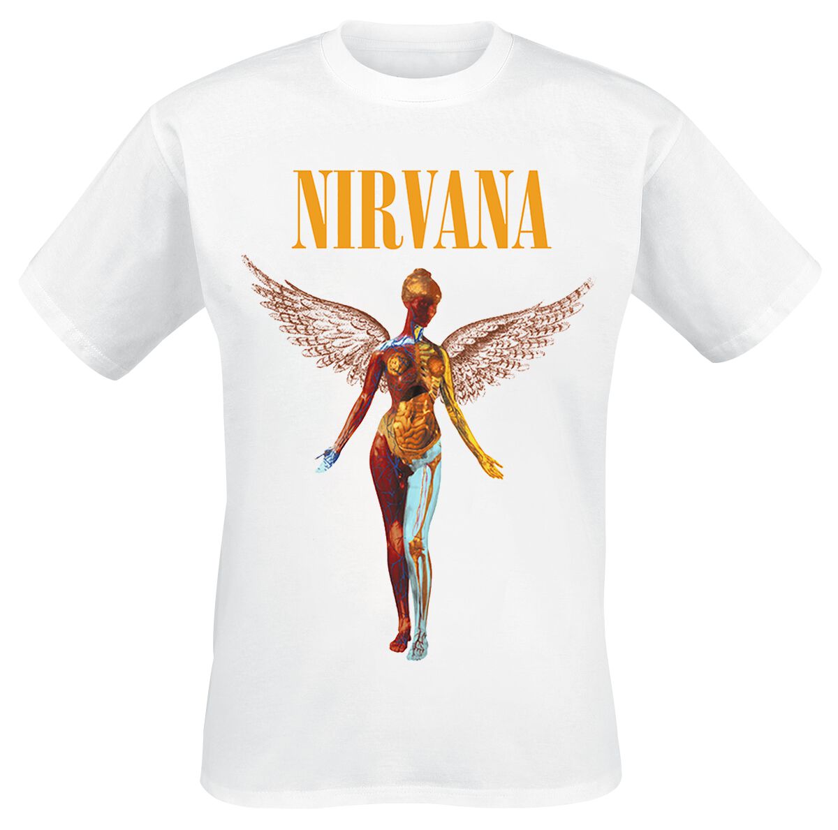 Nirvana T-Shirt - In Utero - S to XXL - for Men - white - 100% cotton T-Shirts Band Merchandise