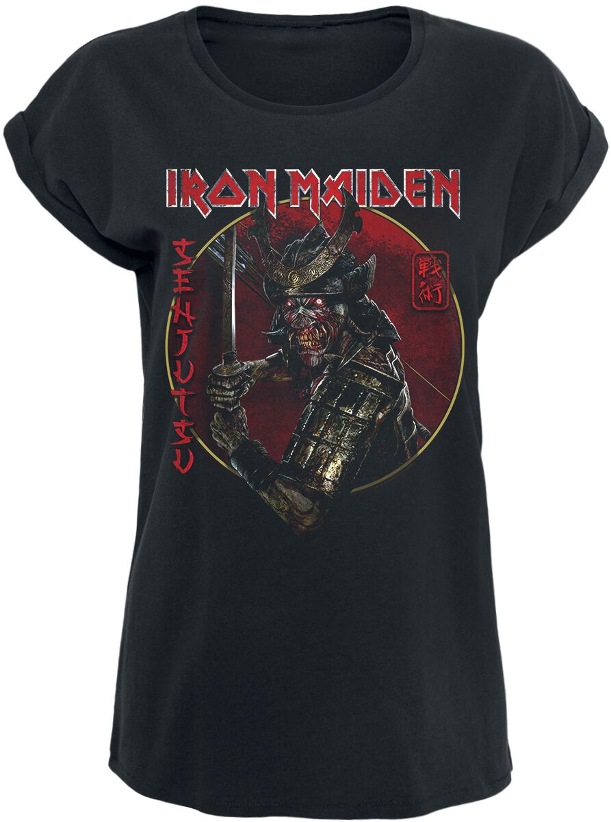 Iron Maiden T-Shirt - Senjutsu Eddie Gold Circle - S to 5XL - for Women - black - 100% cotton T-Shirts Band Merchandise