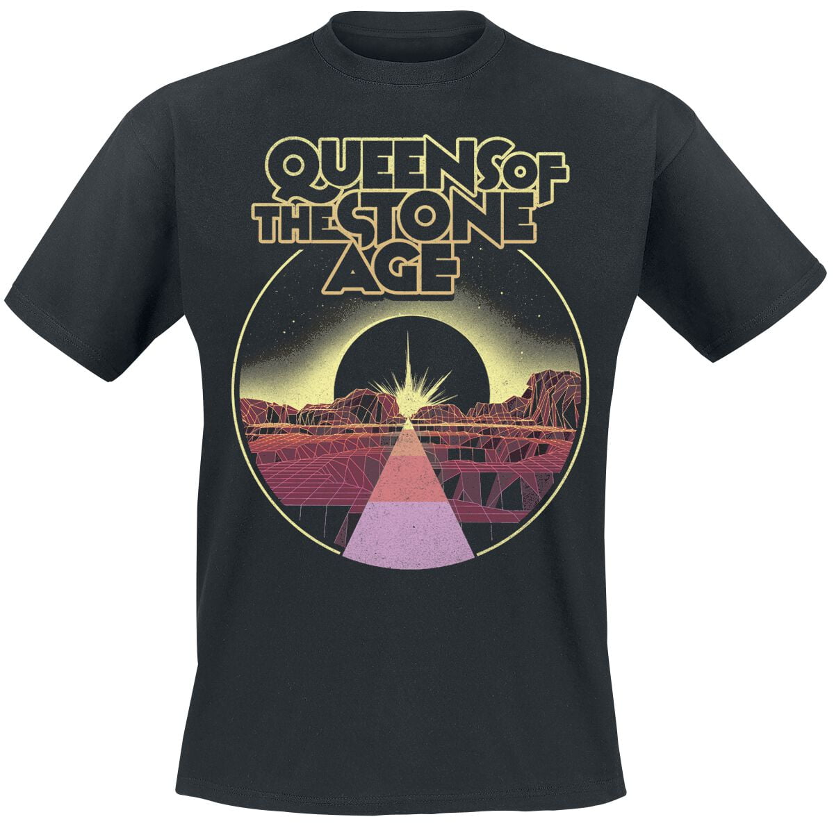 Queens Of The Stone Age T-Shirt - Warp - S to XXL - for Men - black - 100% cotton T-Shirts Band Merchandise