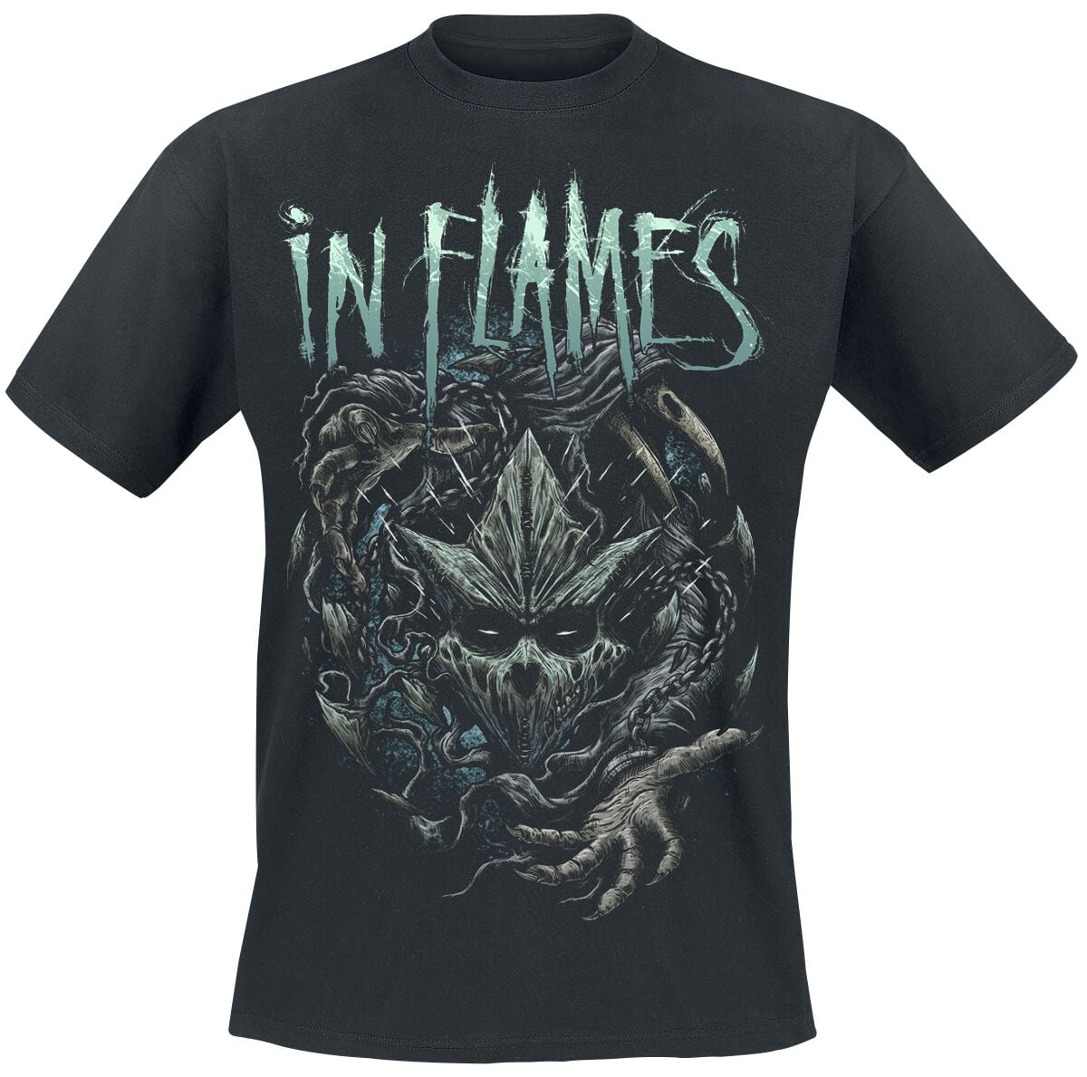 In Flames T-Shirt - In Chains We Trust - S to 3XL - for Men - black - 100% cotton T-Shirts Band Merchandise