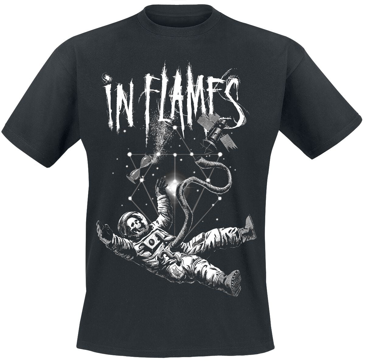 In Flames T-Shirt - Spaceman - S to XXL - for Men - black - 100% cotton T-Shirts Band Merchandise