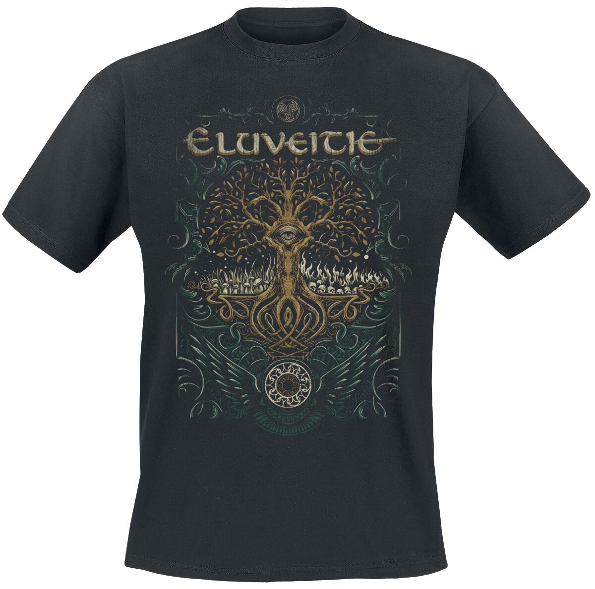 Eluveitie T-Shirt - Celtic Tree - S to XXL - for Men - black - 100% cotton T-Shirts Band Merchandise