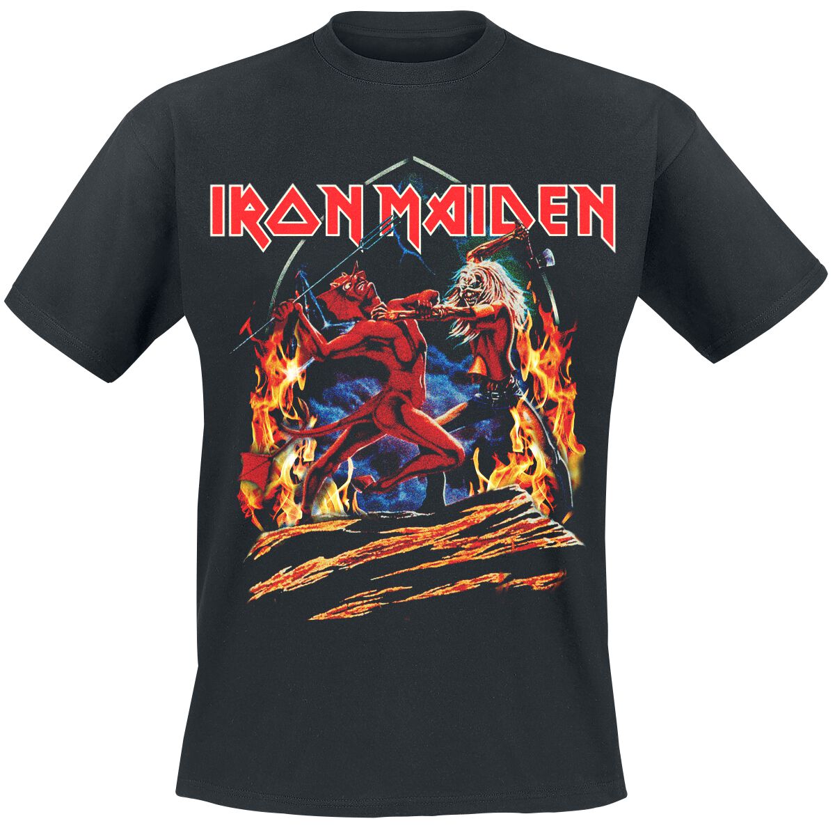 Iron Maiden T-Shirt - Run To The Hills Chapel - S to XXL - for Men - black - 100% cotton T-Shirts Band Merchandise