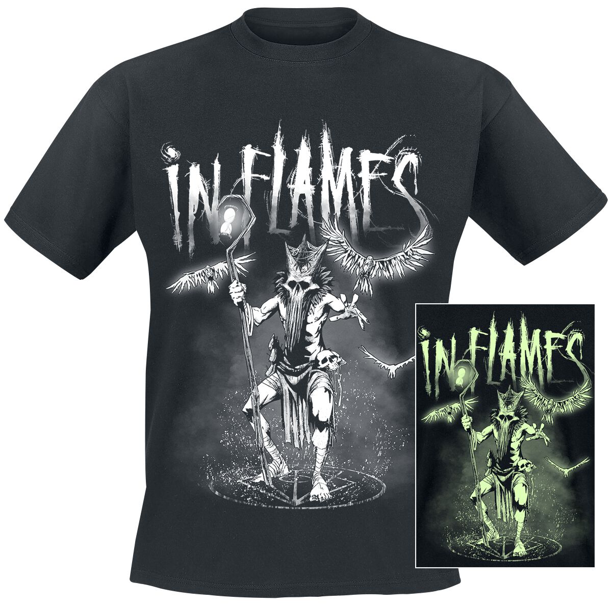 In Flames T-Shirt - Witch Doctor - S to XXL - for Men - black - 100% cotton T-Shirts Band Merchandise