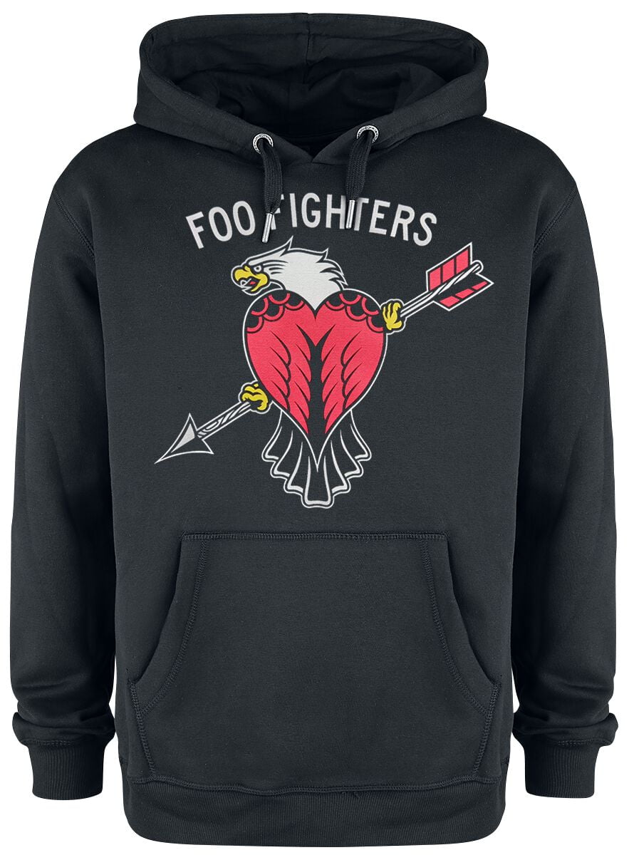 Foo Fighters Hooded sweater - Amplified Collection - Eagle Tattoo - M to 3XL - for Men - black - 70% cotton, 30% polyester Hooded sweaters & -jackets Band Merchandise