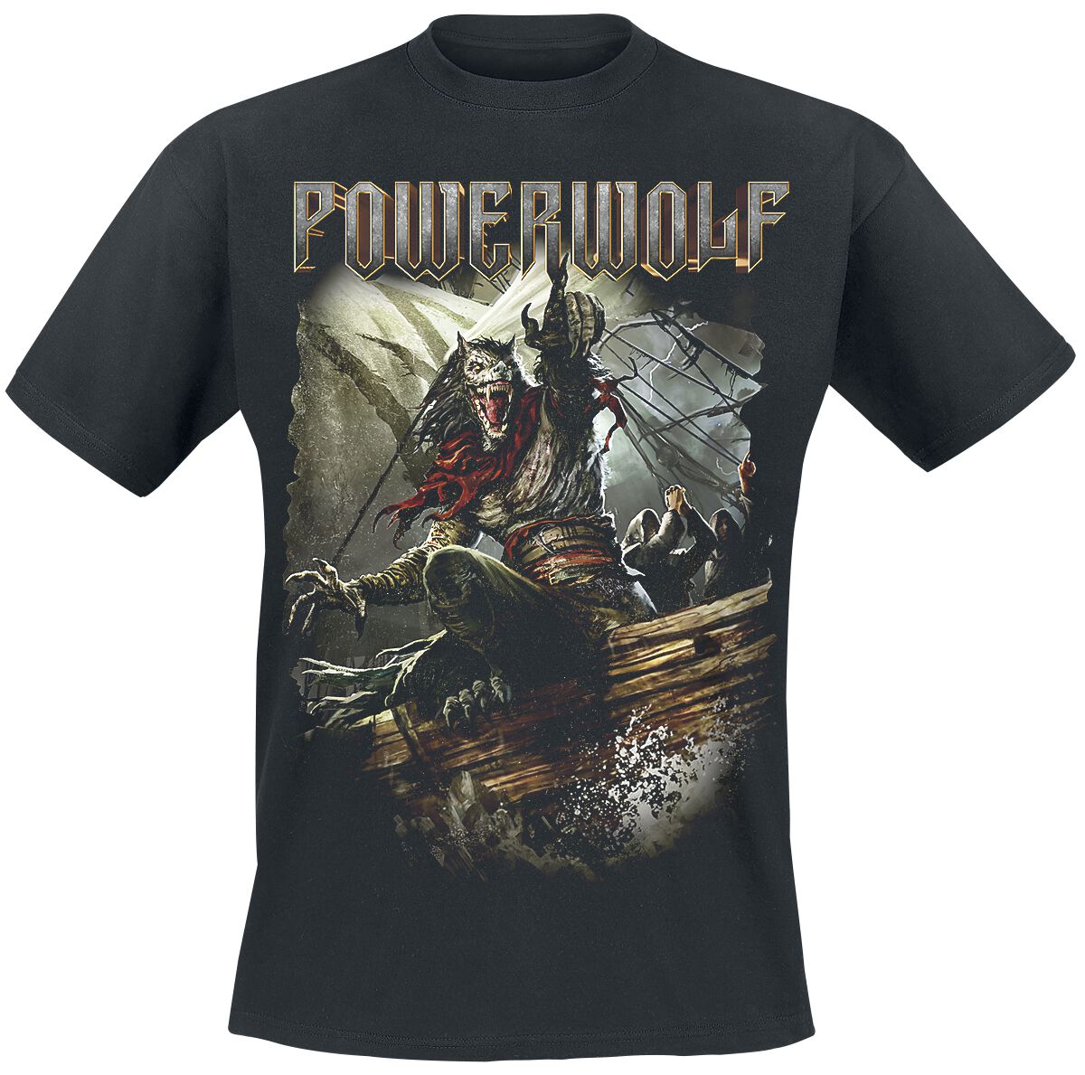 Powerwolf T-Shirt - Sainted By The Storm - S to 3XL - for Men - black - 100% cotton T-Shirts Band Merchandise