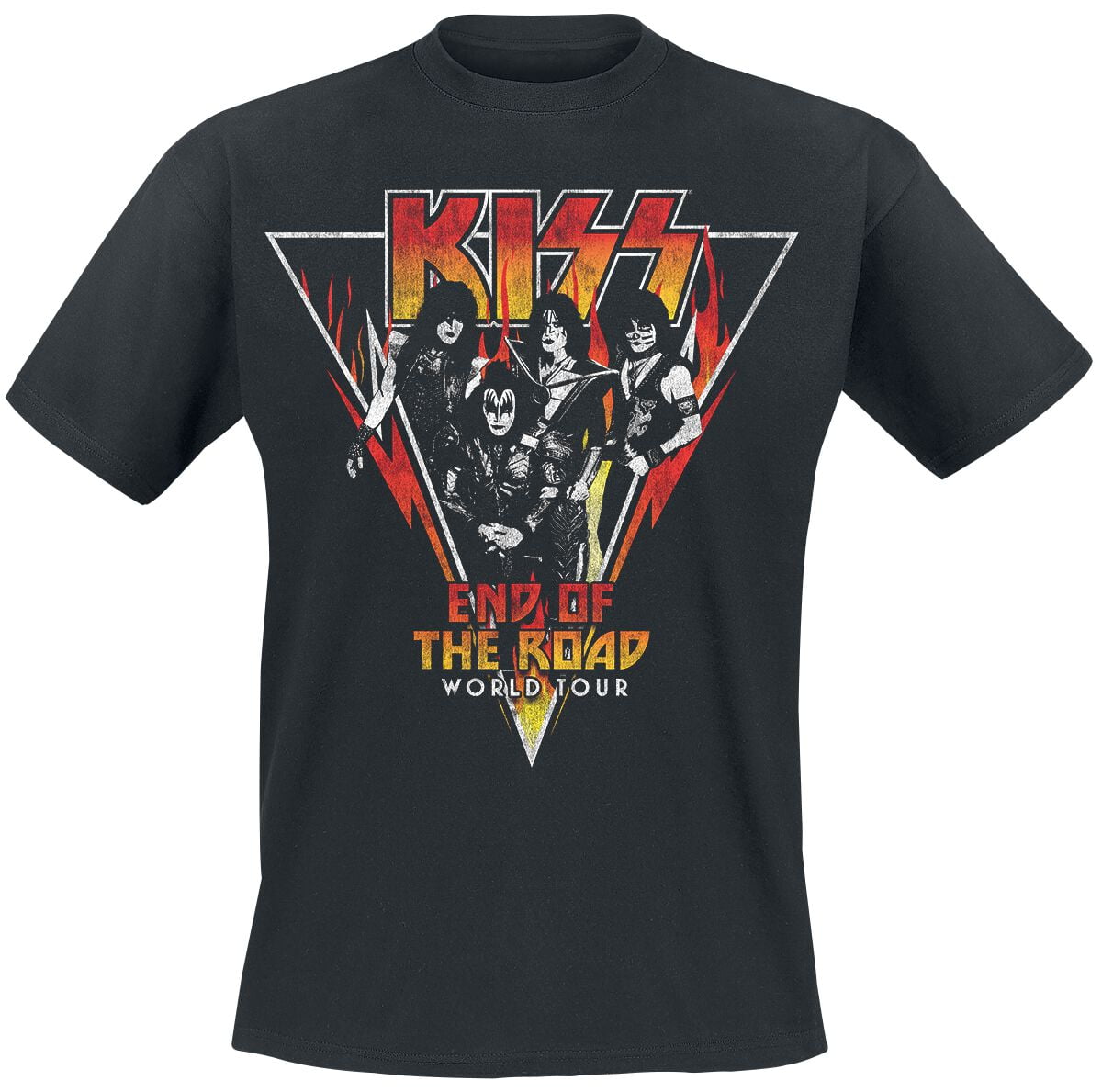 Kiss T-Shirt - EOTR World Tour Triangle - M to 3XL - for Men - black - 100% cotton T-Shirts Band Merchandise