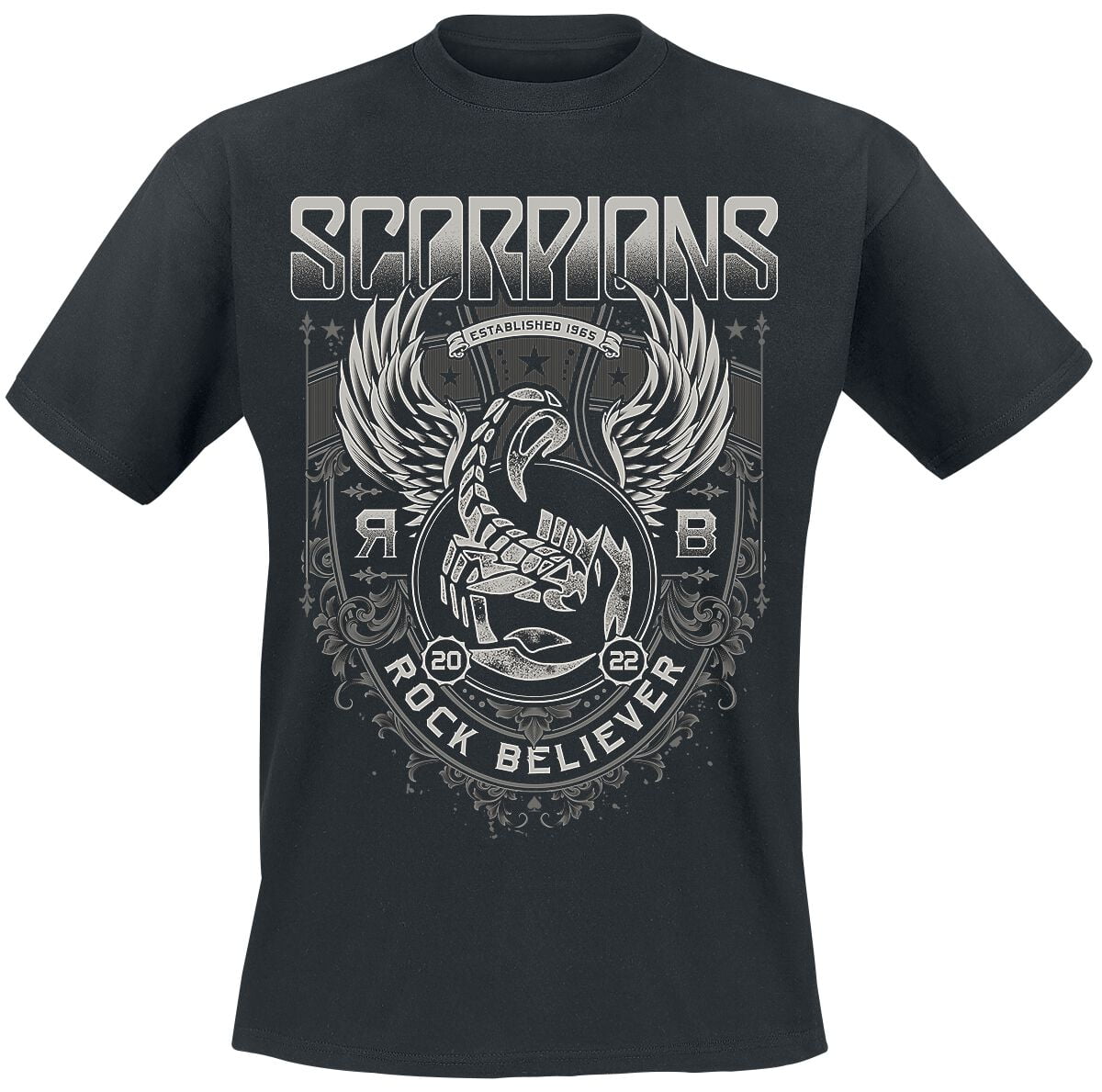 Scorpions T-Shirt - Rock Believer Ornaments - M to 3XL - for Men - black - 100% cotton T-Shirts Band Merchandise