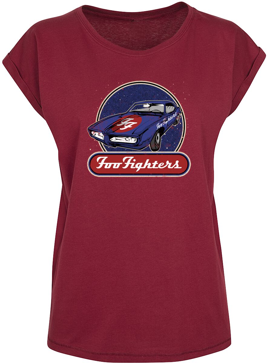 Foo Fighters T-Shirt - Corvette - XS to L - for Women - burgundy - 100% cotton T-Shirts Band Merchandise