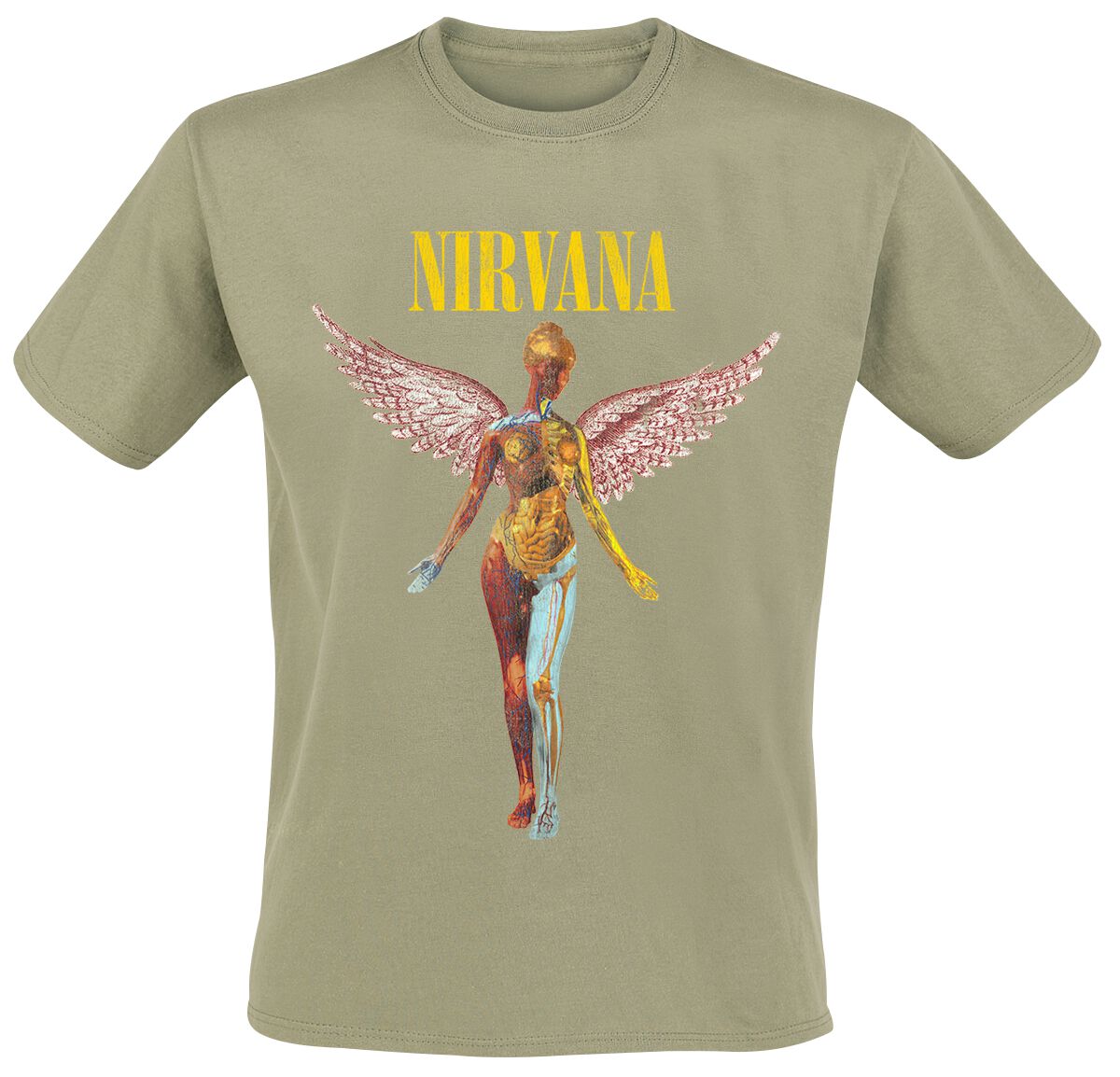 Nirvana T-Shirt - Angel - S to 3XL - for Men - green - 100% cotton T-Shirts Band Merchandise