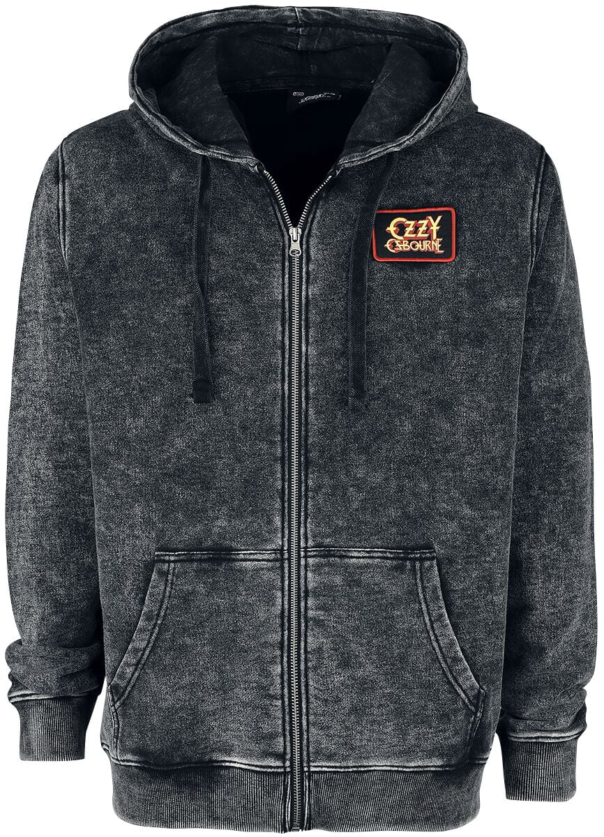 Ozzy Osbourne Hooded zip - EMP Signature Collection - S to XXL - for Men - grey - 80% cotton, 20% polyester Hooded sweaters & -jackets Band Merchandise