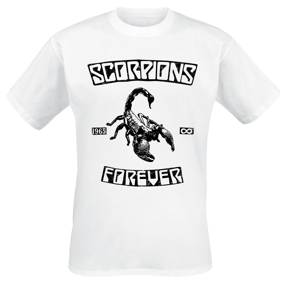 Scorpions T-Shirt - Forever 65 - S to XXL - for Men - white - 100% cotton T-Shirts Band Merchandise