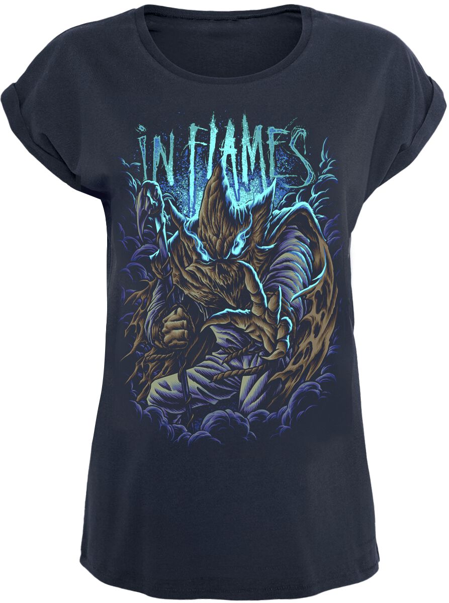 In Flames T-Shirt - Out Of Hell - M to 3XL - for Women - navy - 100% cotton T-Shirts Band Merchandise