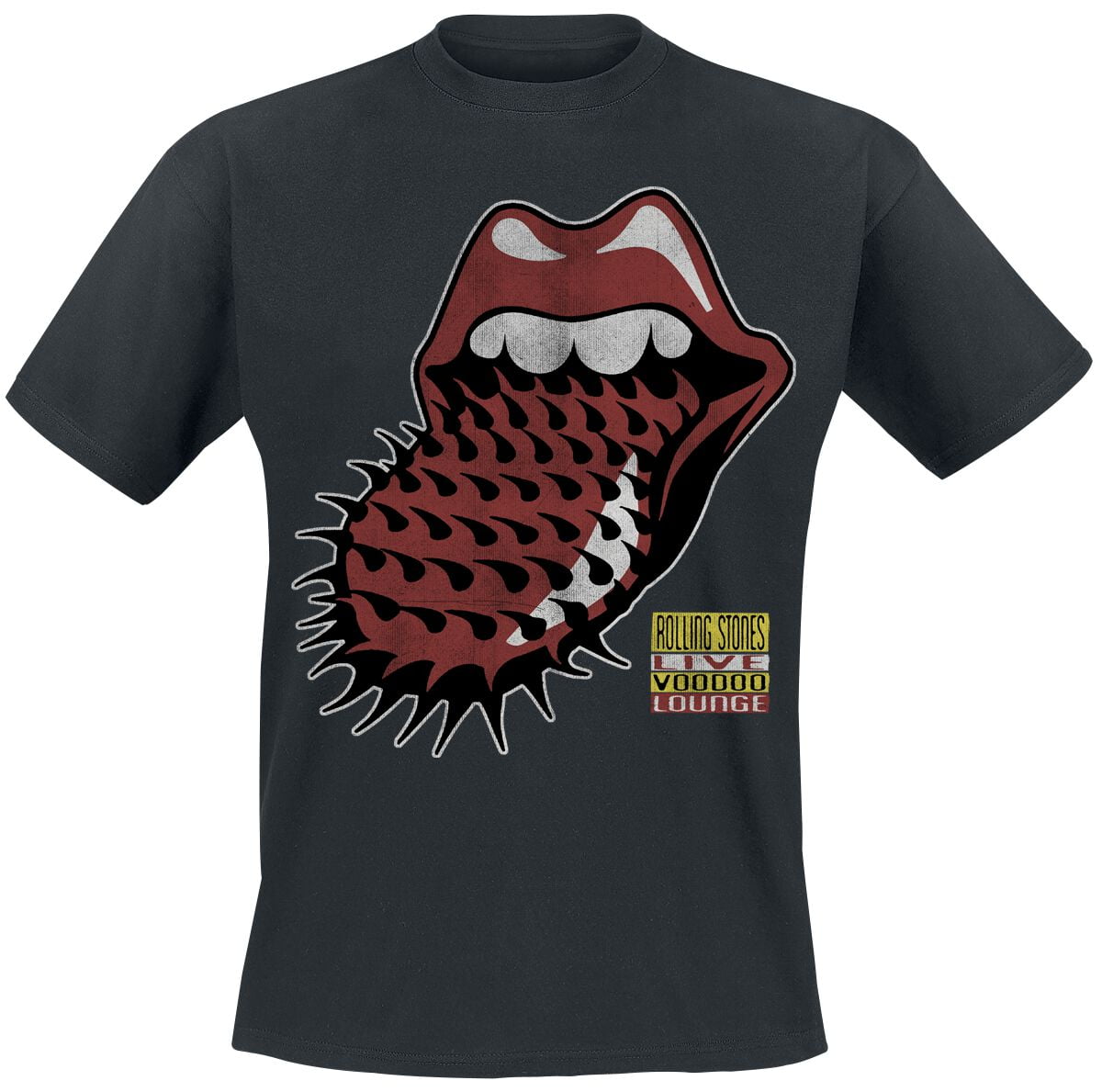 The Rolling Stones T-Shirt - Voodoo Lounge Live - S to 3XL - for Men - black - 100% cotton T-Shirts Band Merchandise