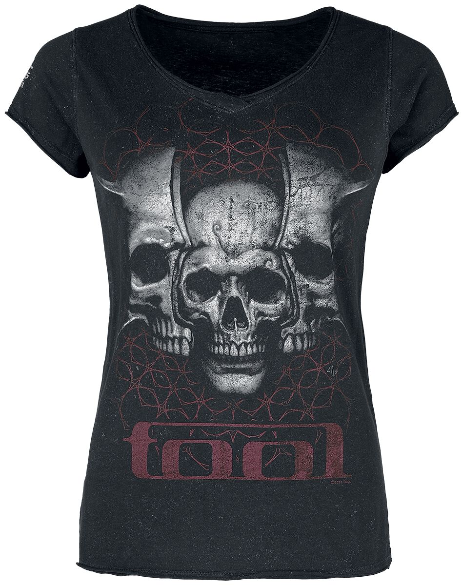 Tool T-Shirt - Skull Spikes - S to XXL - for Women - black - 100% cotton T-Shirts Band Merchandise