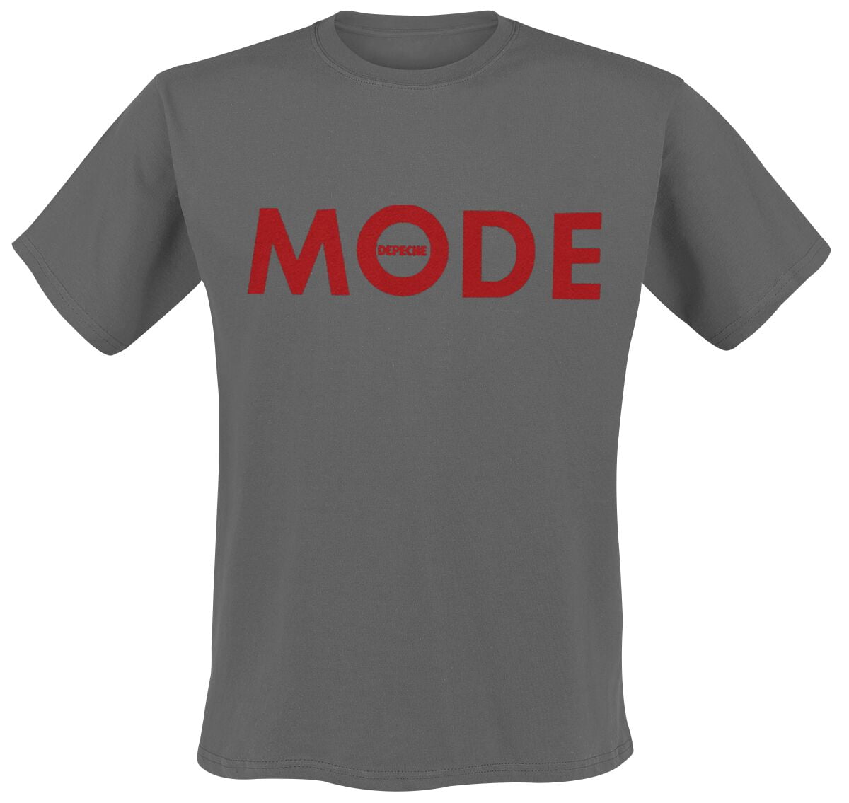 Depeche Mode T-Shirt - Red Logo - S to 4XL - for Men - charcoal - 100% cotton T-Shirts Band Merchandise