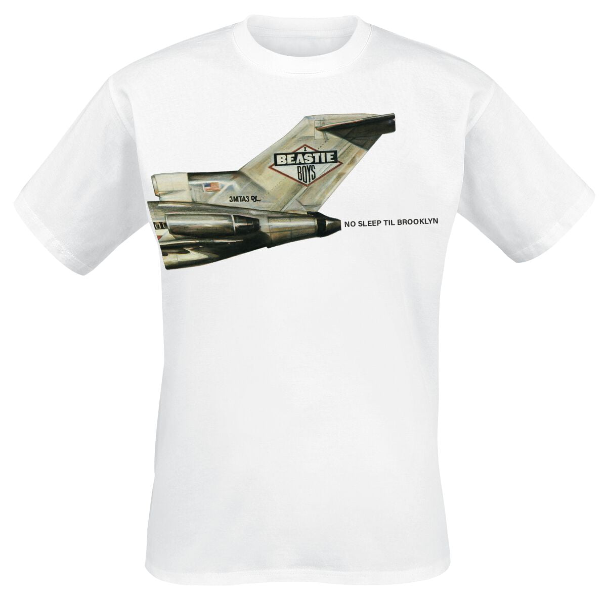 Beastie Boys T-Shirt - No Sleep Til Brooklyn Plane - S to 3XL - for Men - white - 100% cotton T-Shirts Band Merchandise