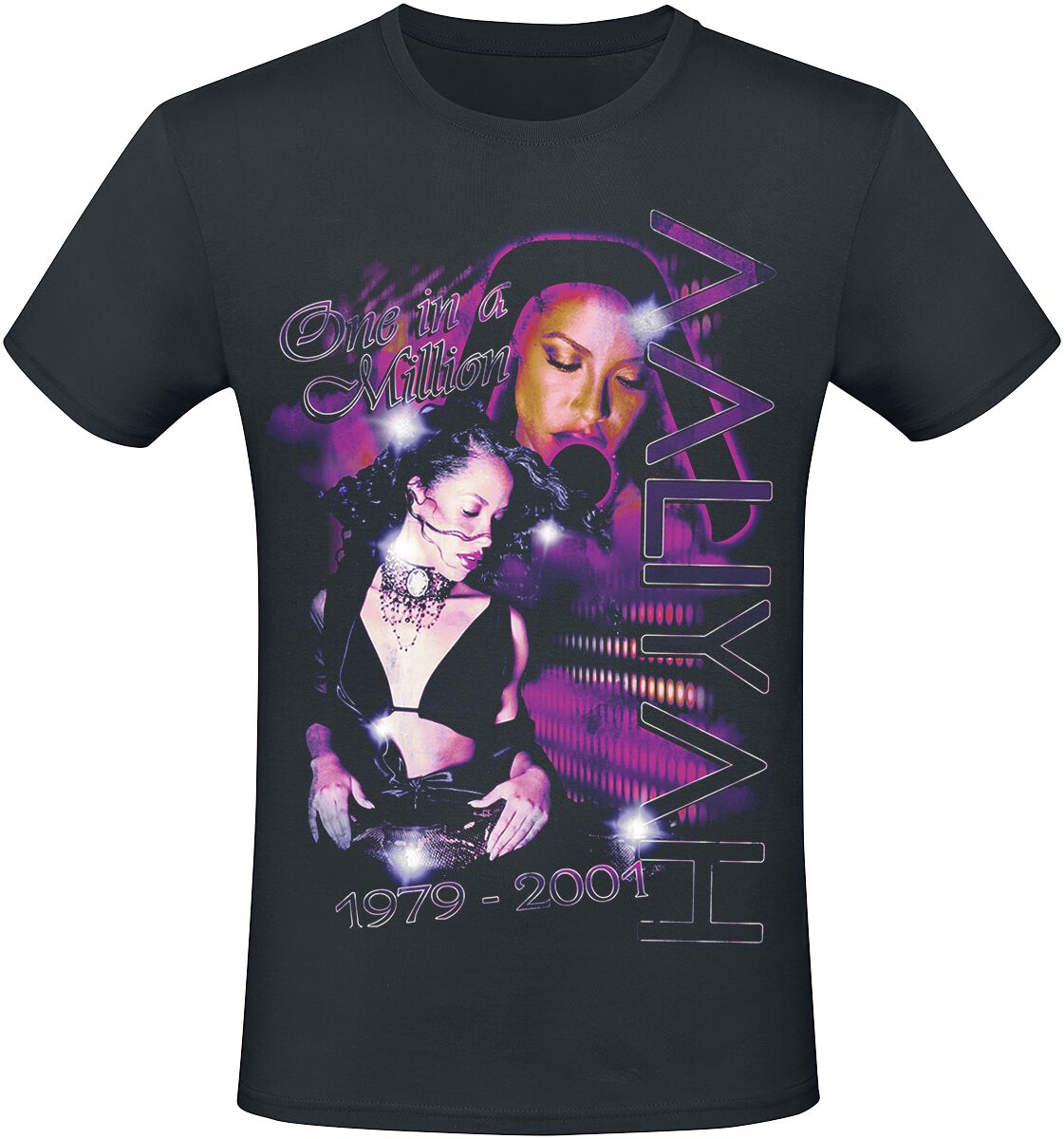 Aaliyah T-Shirt - One In A Million - S to XXL - for Men - black - 100% cotton T-Shirts Band Merchandise