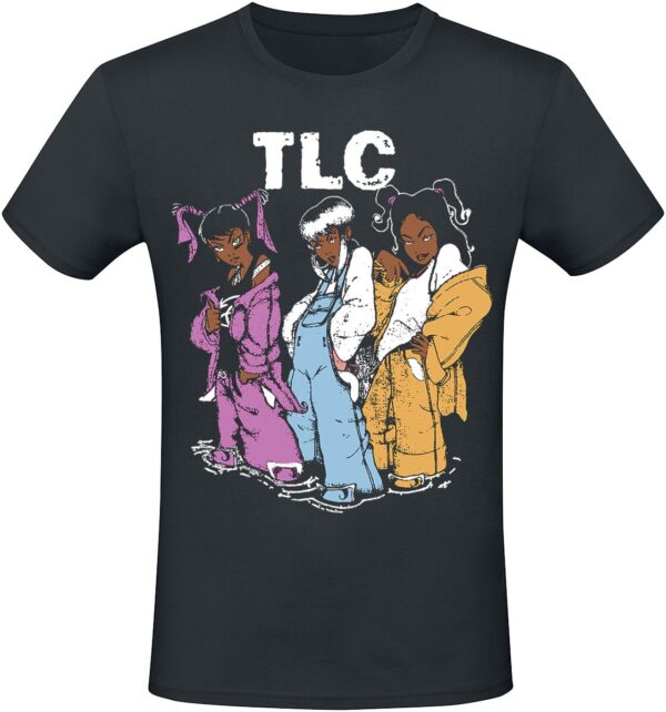 TLC T-Shirt - Cartoons - S to 3XL - for Men - black - 100% cotton T-Shirts Band Merchandise - Image 1