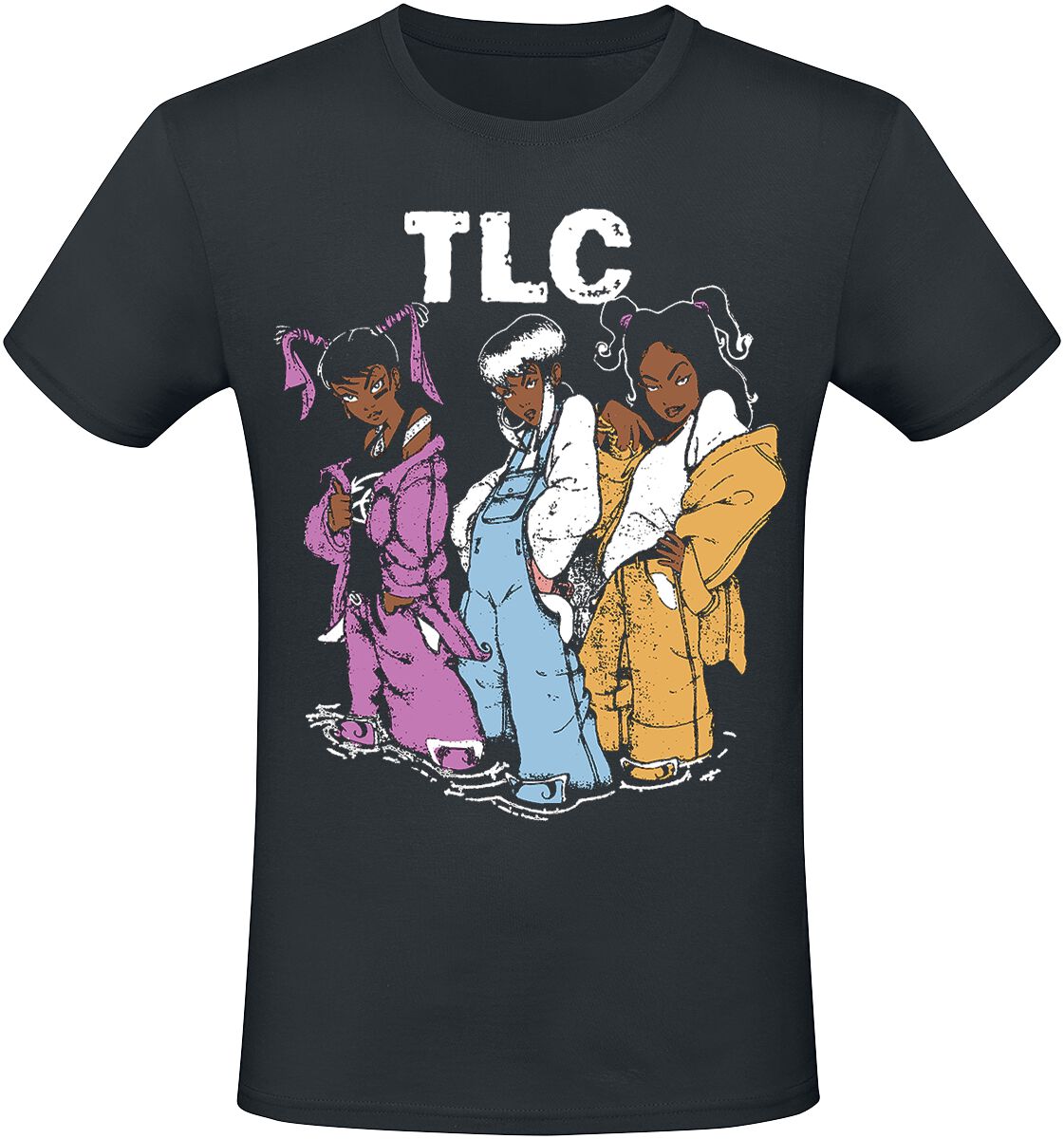 TLC T-Shirt - Cartoons - S to 3XL - for Men - black - 100% cotton T-Shirts Band Merchandise