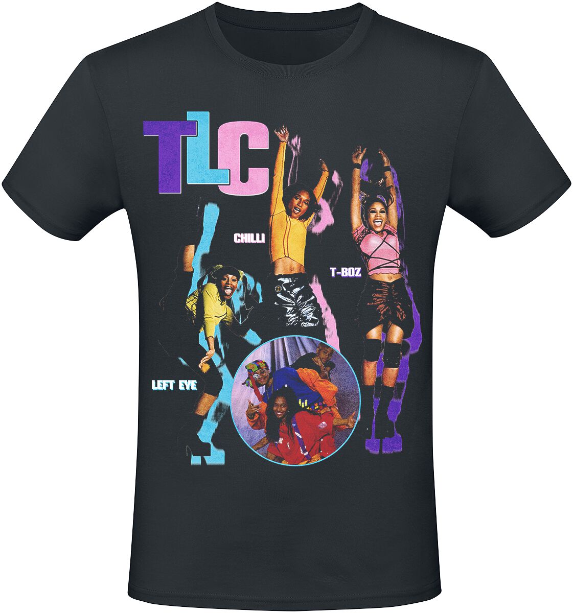 TLC T-Shirt - Logo '92 - S to 3XL - for Men - black - 100% cotton T-Shirts Band Merchandise