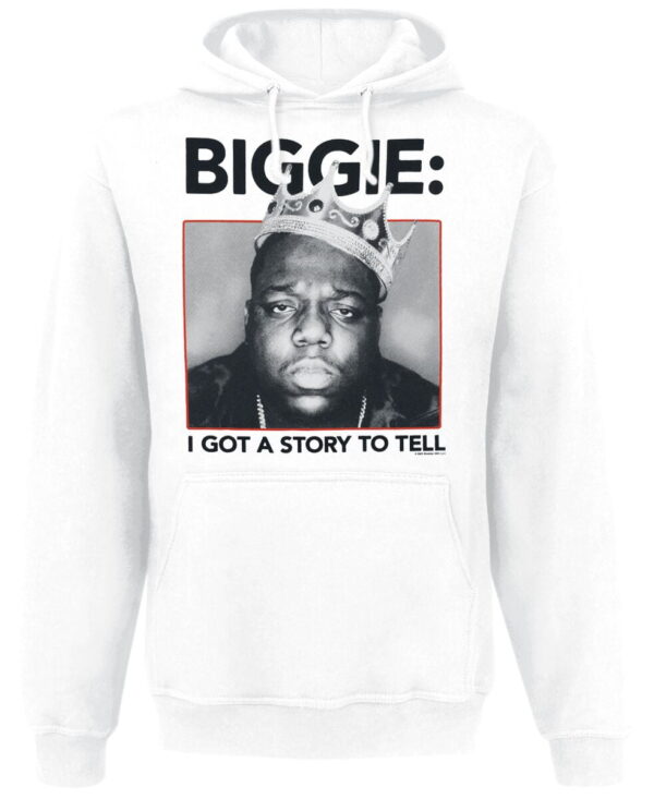 Notorious B.I.G. Hooded sweater - Biggie Crown - S to XXL - for Men - white - 80% cotton, 20% polyester Hooded sweaters & -jackets Band Merchandise - Image 1