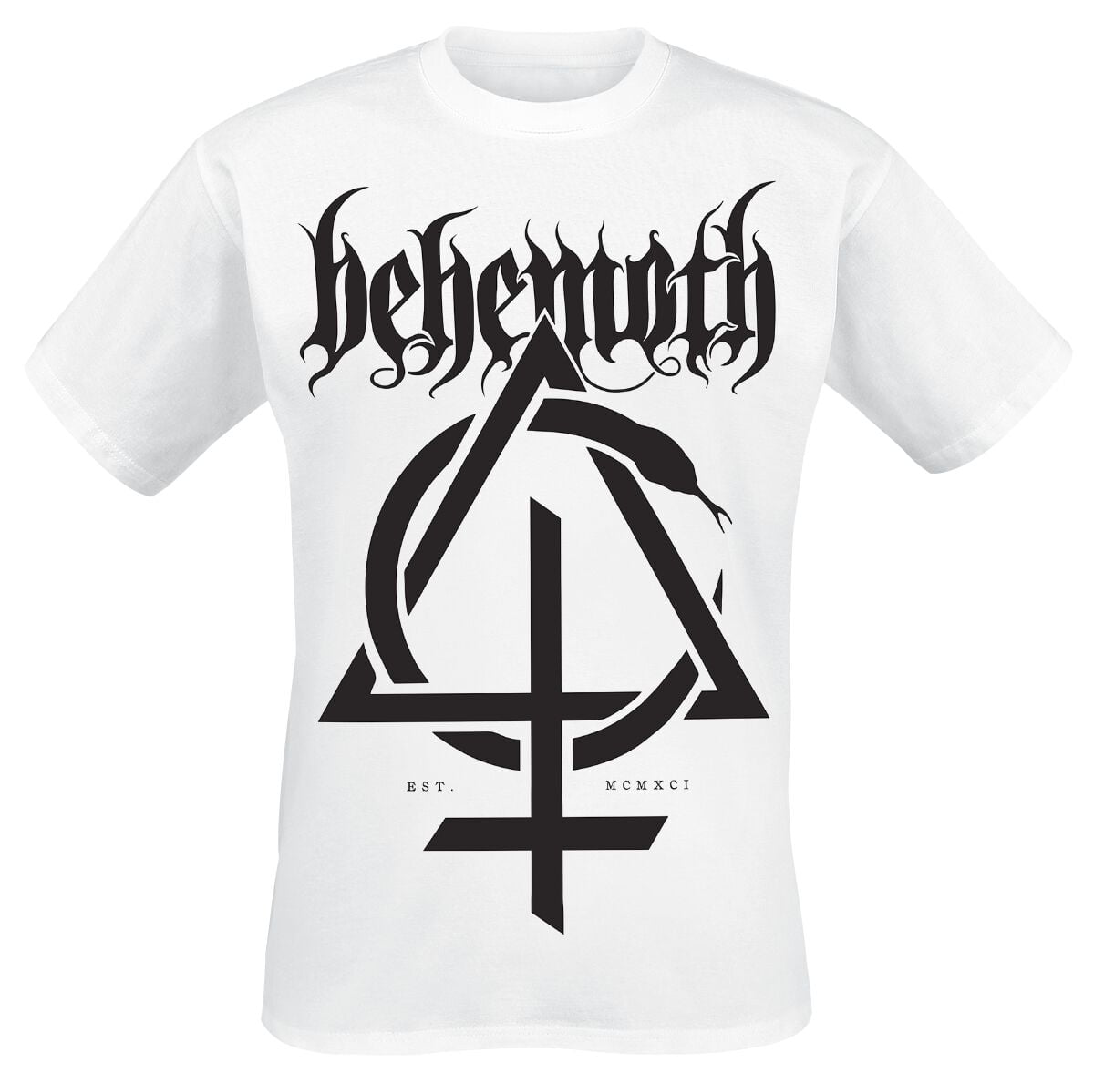 Behemoth T-Shirt - Opvs Contra Natvram White - S to XXL - for Men - white - 100% cotton T-Shirts Band Merchandise