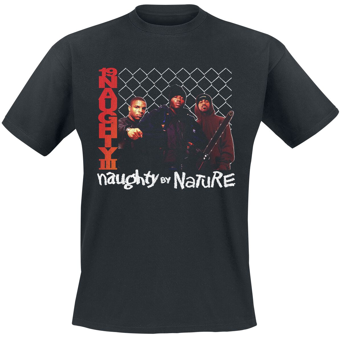 Naughty by Nature T-Shirt - 19 Naughty 111 - S to 4XL - for Men - black - 100% cotton T-Shirts Band Merchandise