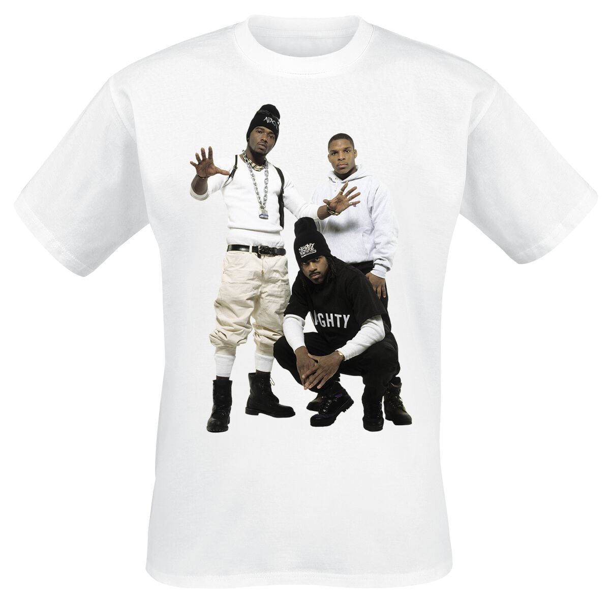 Naughty by Nature T-Shirt - Group Photo - S to 4XL - for Men - white - 100% cotton T-Shirts Band Merchandise