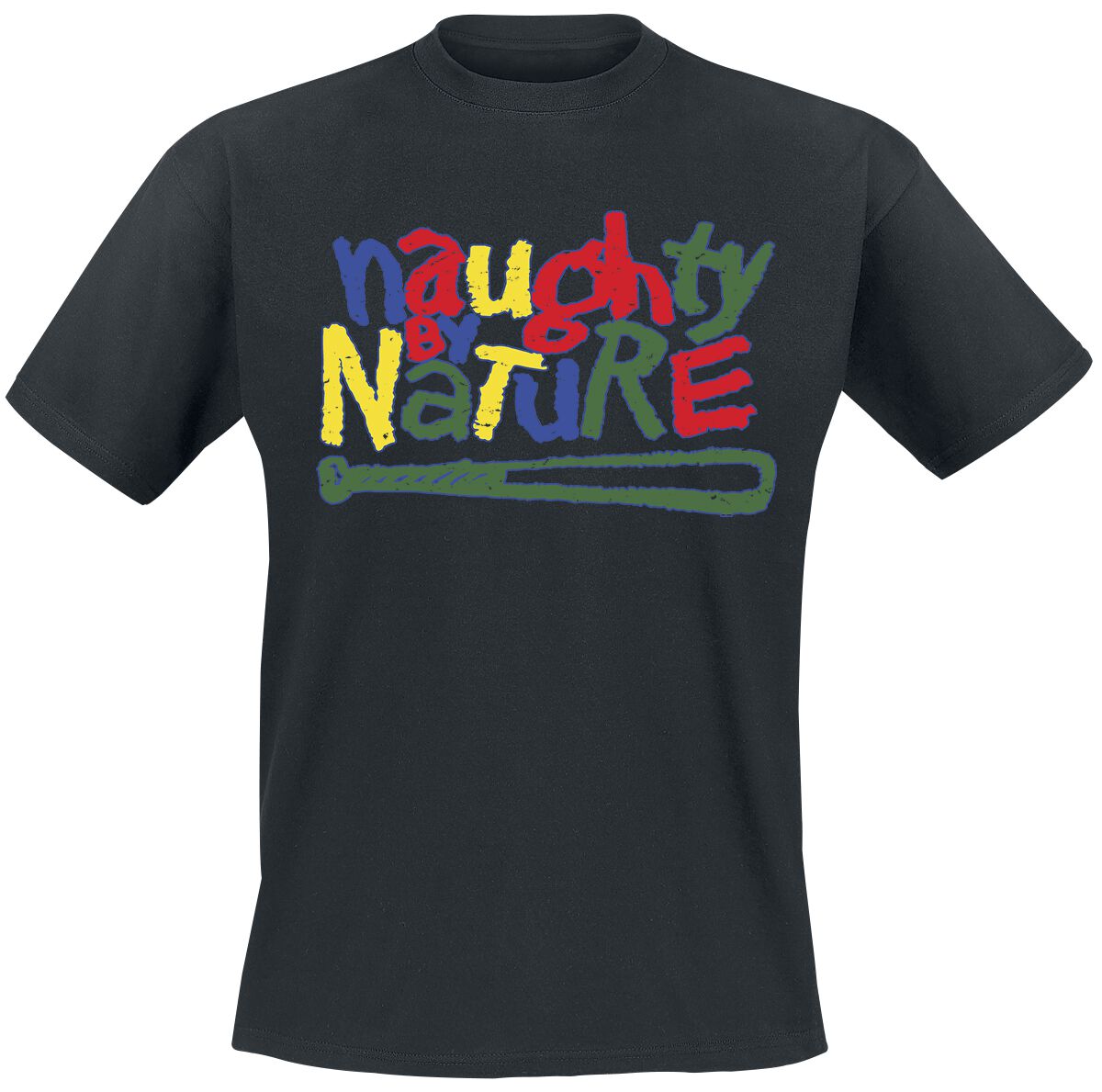 Naughty by Nature T-Shirt - Classic Colourful Logo - S to 3XL - for Men - black - 100% cotton T-Shirts Band Merchandise