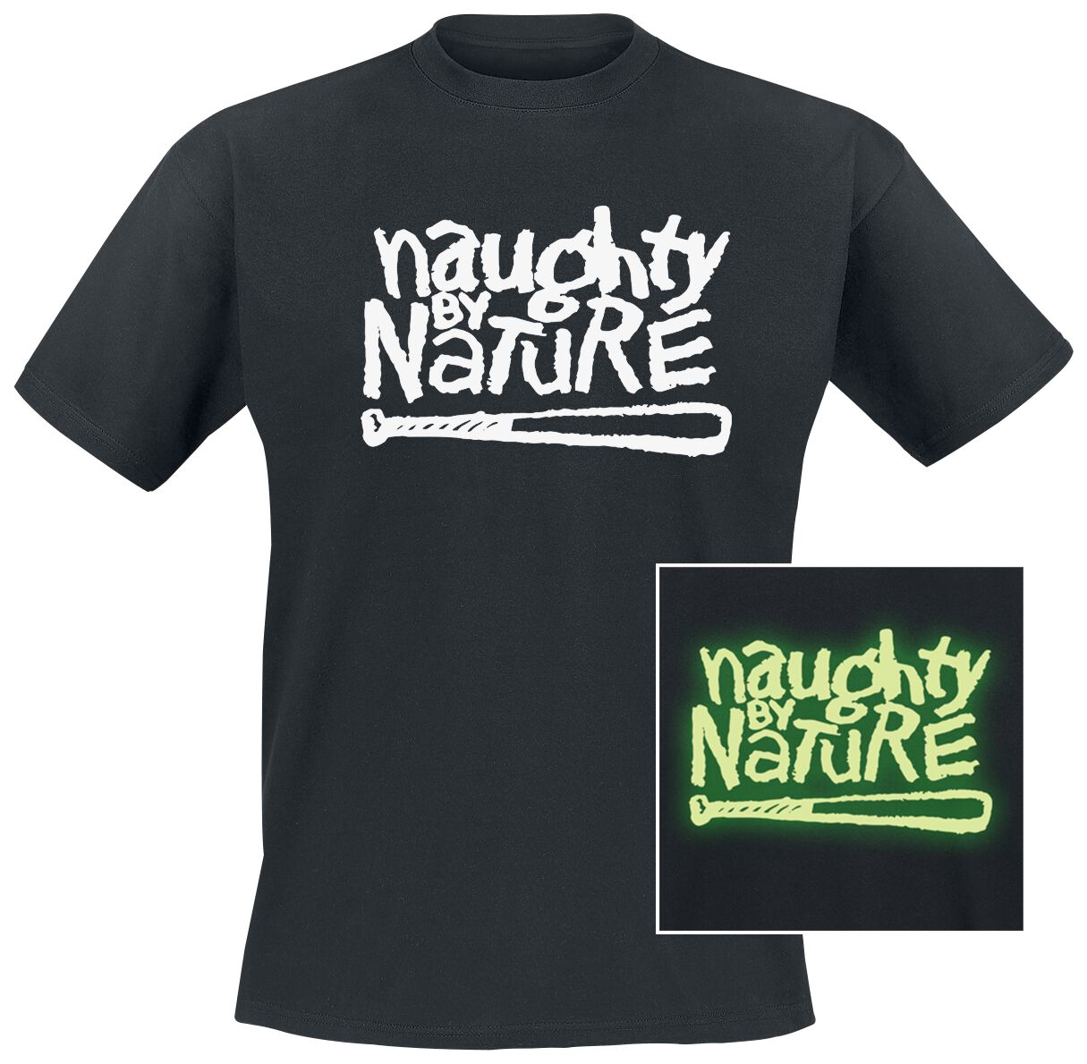 Naughty by Nature T-Shirt - Classic Logo - S to XXL - for Men - black - 100% cotton T-Shirts Band Merchandise