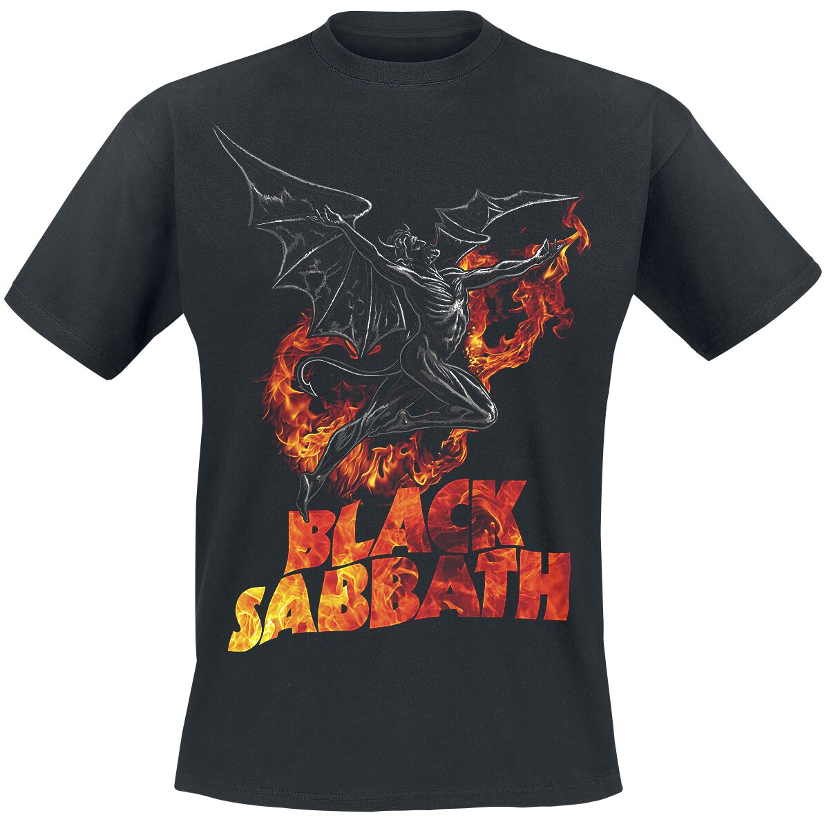 Black Sabbath T-Shirt - Burning Demon - S to 3XL - for Men - black - 100% cotton T-Shirts Band Merchandise