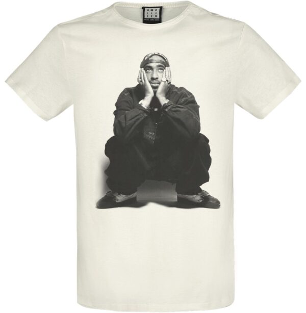Tupac Shakur T-Shirt - Amplified Collection - Contemplation - S to XXL - for Men - off white - 100% cotton T-Shirts Band Merchandise - Image 1