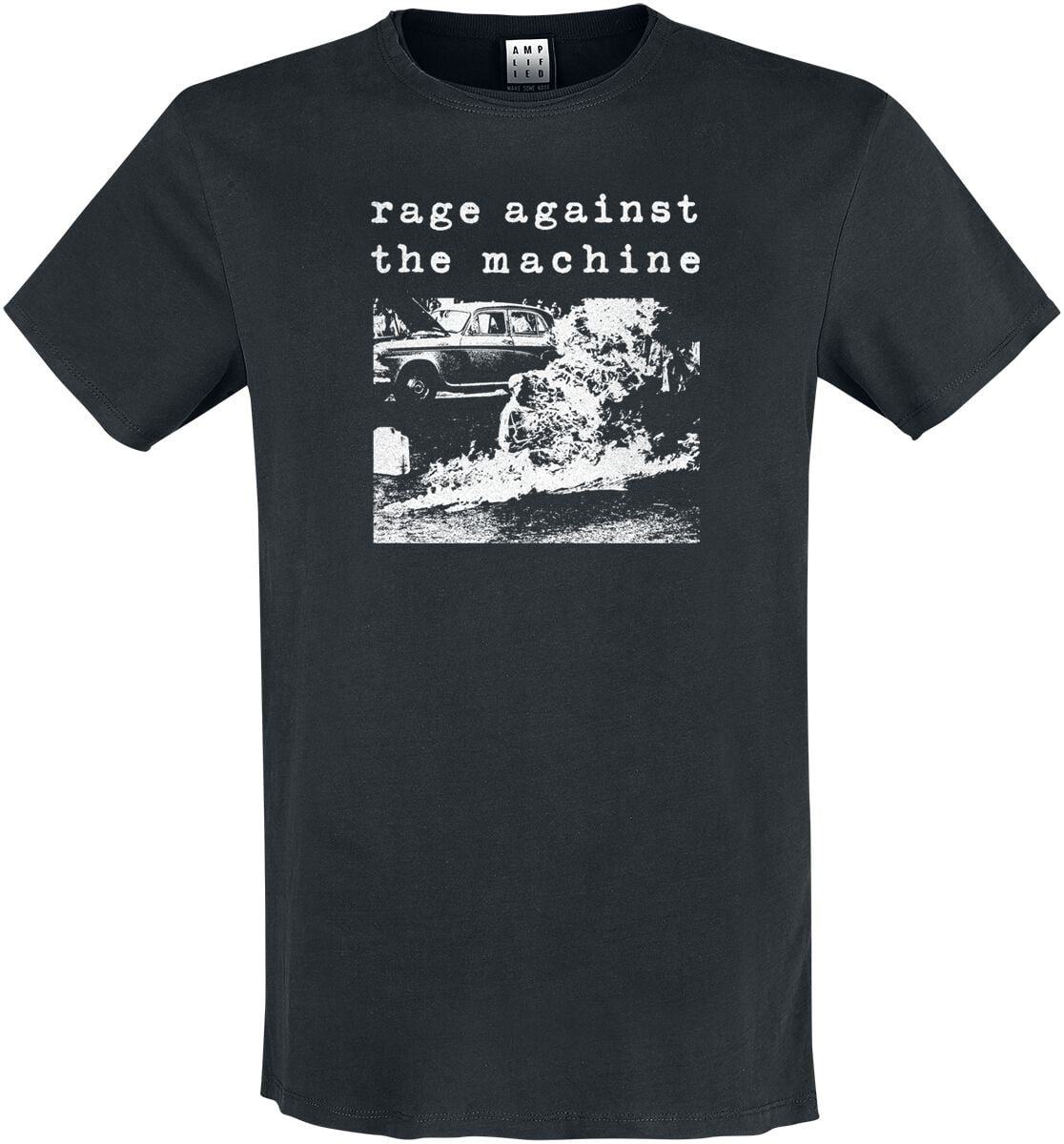 Rage Against The Machine T-Shirt - Amplified Collection - Monk Fire - S to 3XL - for Men - black - 100% cotton T-Shirts Band Merchandise