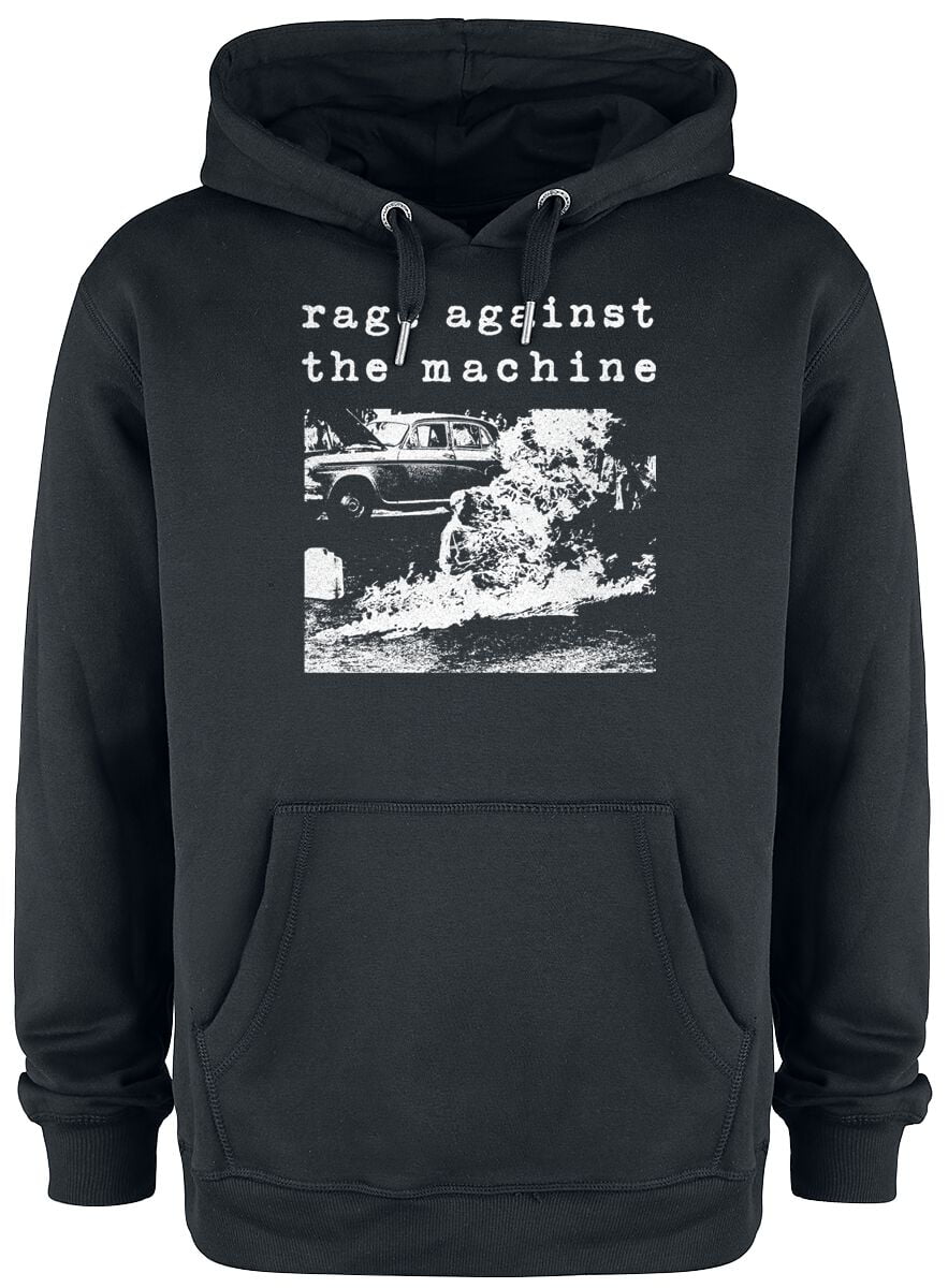 Rage Against The Machine Hooded sweater - Amplified Collection - Monk Fire - L to XXL - for Men - black - 70% cotton, 30% polyester Hooded sweaters & -jackets Band Merchandise