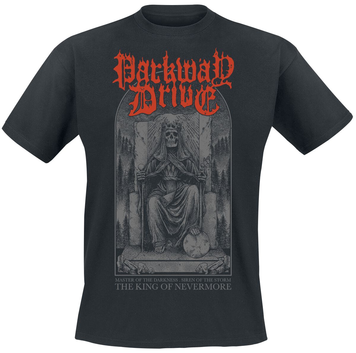 Parkway Drive T-Shirt - King Of Nevermore - S to XXL - for Men - black - 100% cotton T-Shirts Band Merchandise