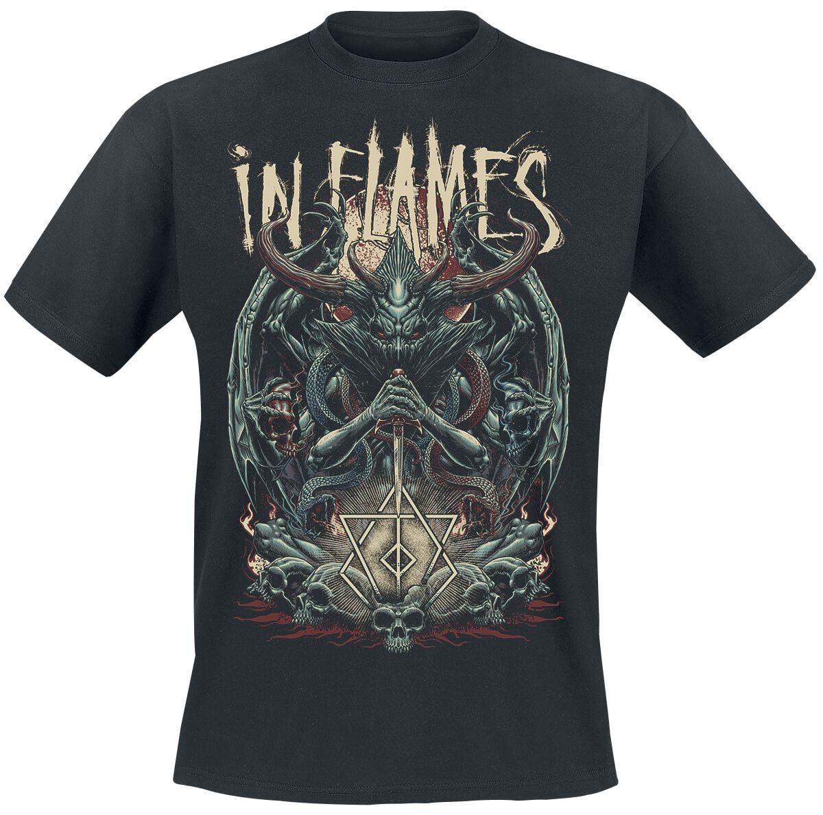 In Flames T-Shirt - Kali - S to 3XL - for Men - black - 100% cotton T-Shirts Band Merchandise