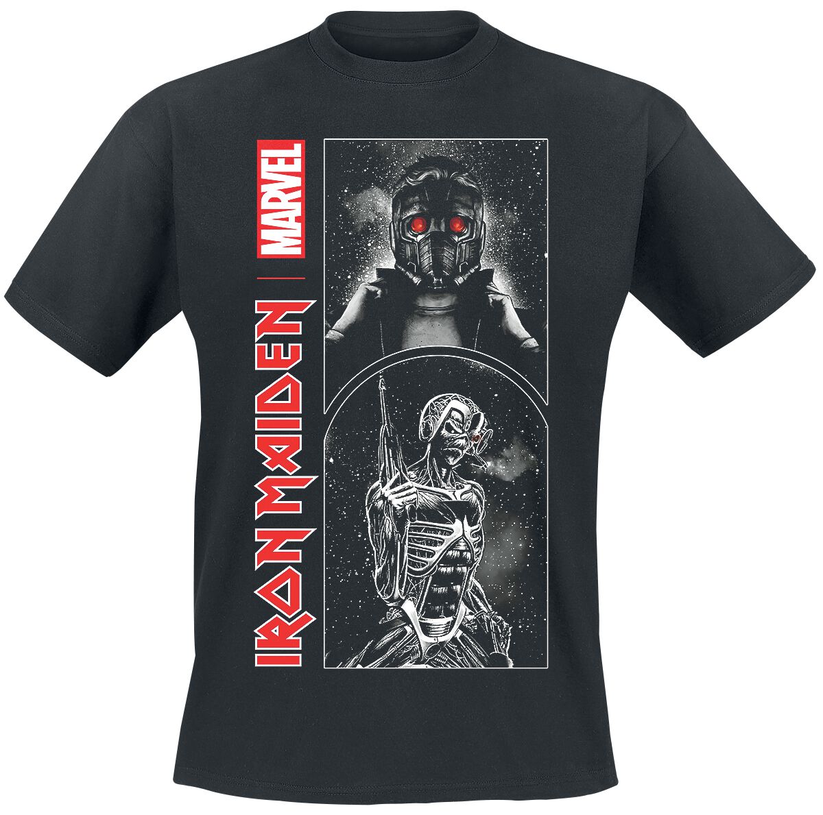 Iron Maiden - Marvel T-Shirt - L - for Men - black - 100% cotton T-Shirts Band Merchandise