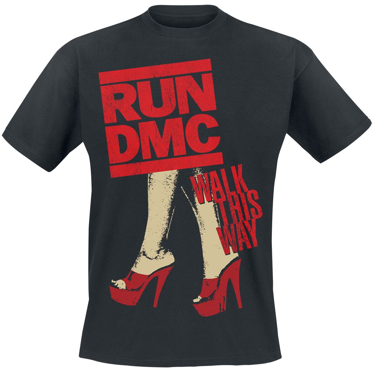 Run DMC T-Shirt - Walk This Way Legs - S to XL - for Men - black - 100% cotton T-Shirts Band Merchandise