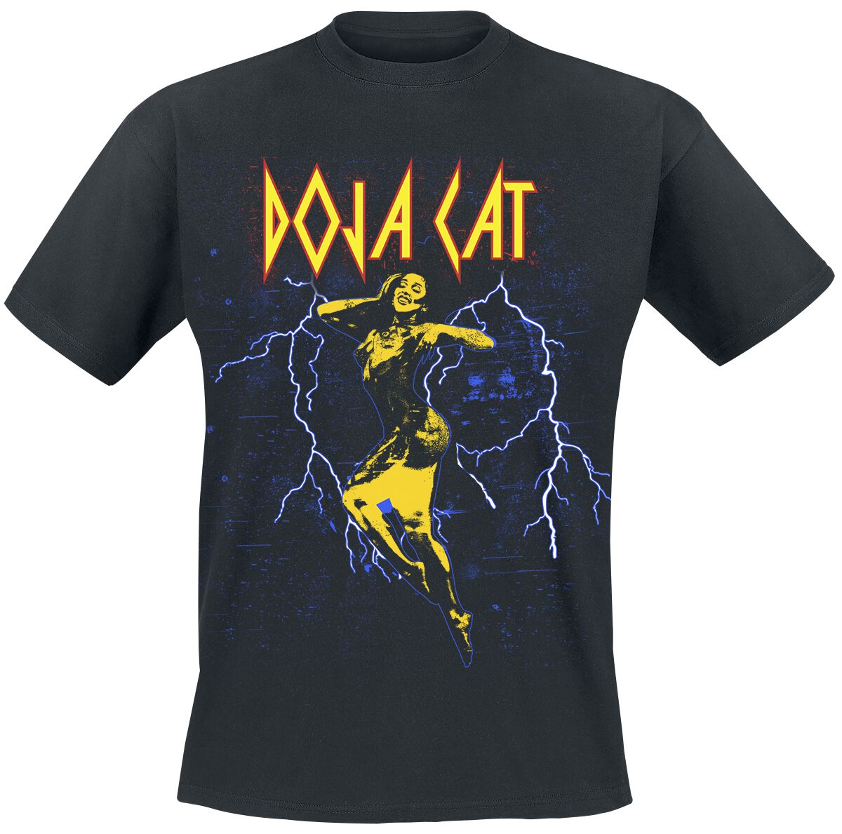 Doja Cat T-Shirt - Planet Her Lightning - S to XL - for Men - black - 100% cotton T-Shirts Band Merchandise