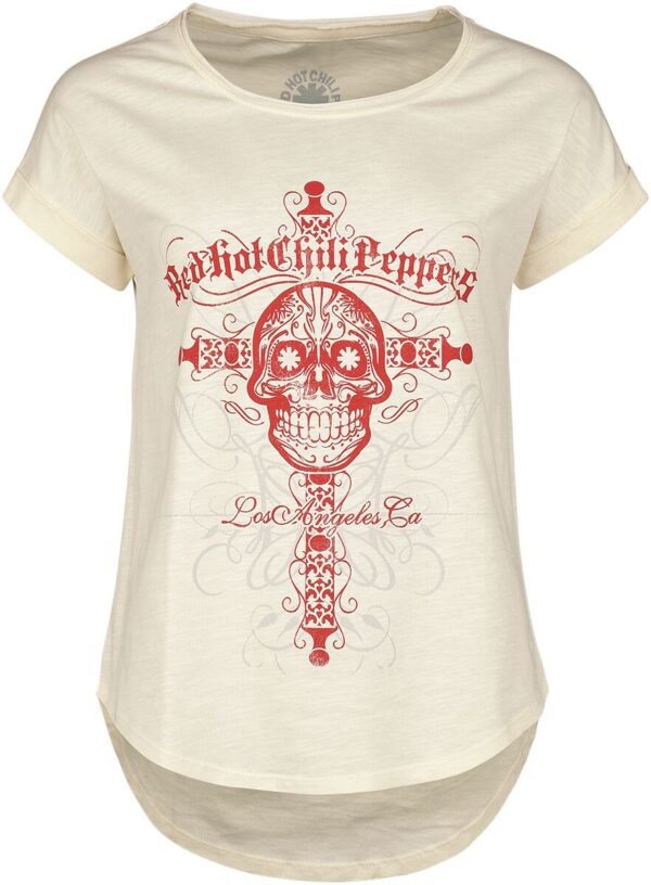 Red Hot Chili Peppers T-Shirt - LA Skull - S to XXL - for Women - beige - 100% cotton T-Shirts Band Merchandise - Image 1