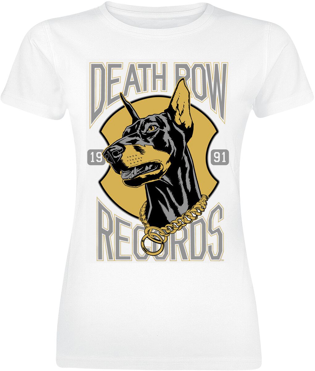 Death Row Records T-Shirt - Dog Logo - S to XXL - for Women - white - 100% cotton T-Shirts Band Merchandise